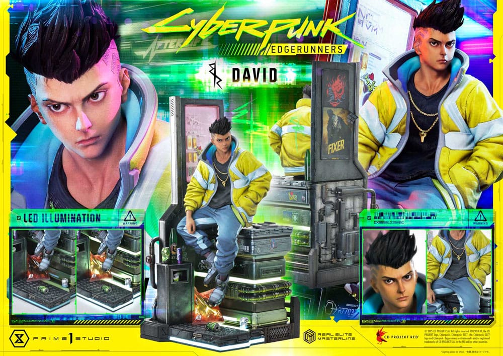 Cyberpunk: Edgerunners statuette Real Elite Masterline Series 1/4 David 58 cm - Toys Legacy Collection