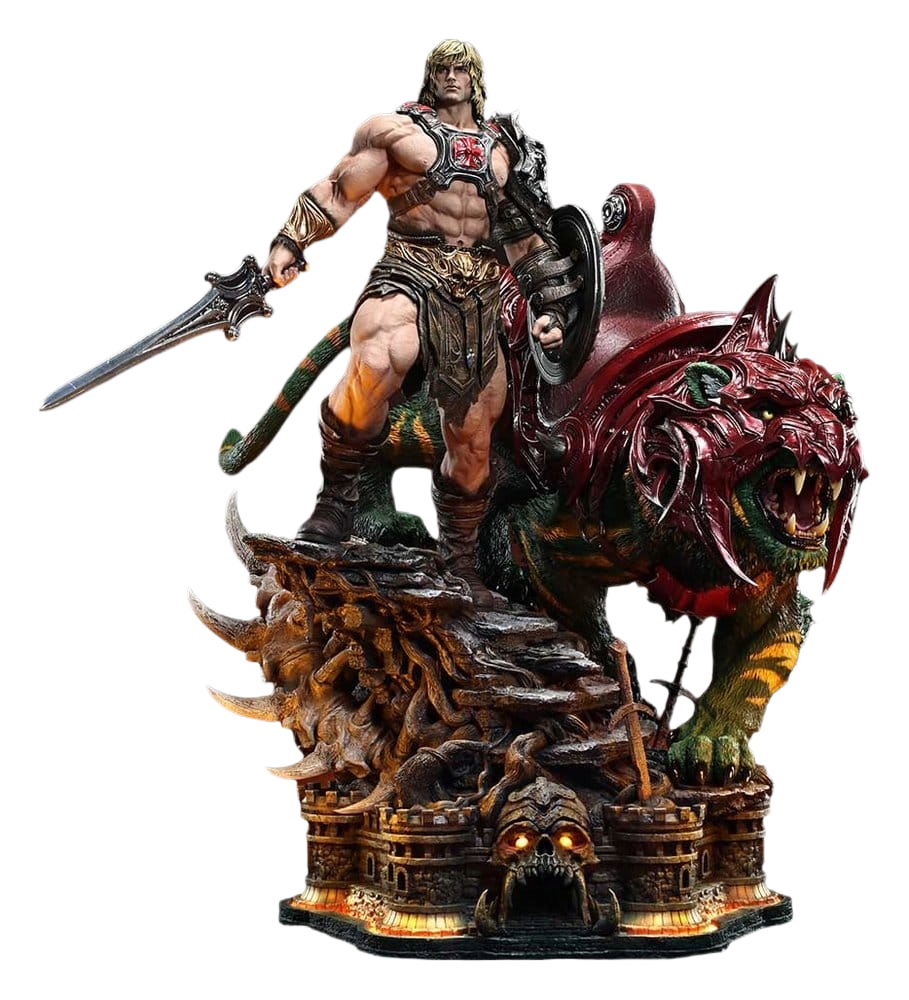 Masters of the Universe statuette Real Elite Masterline Series 1/4 He-Man & Battle Cat 86 cm - Toys Legacy Collection