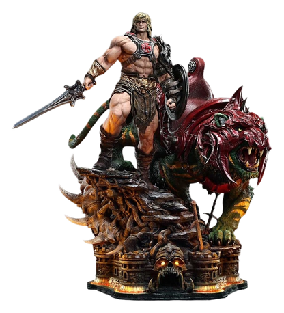 Masters of the Universe statuette Real Elite Masterline Series 1/4 He-Man & Battle Cat 86 cm - Toys Legacy Collection