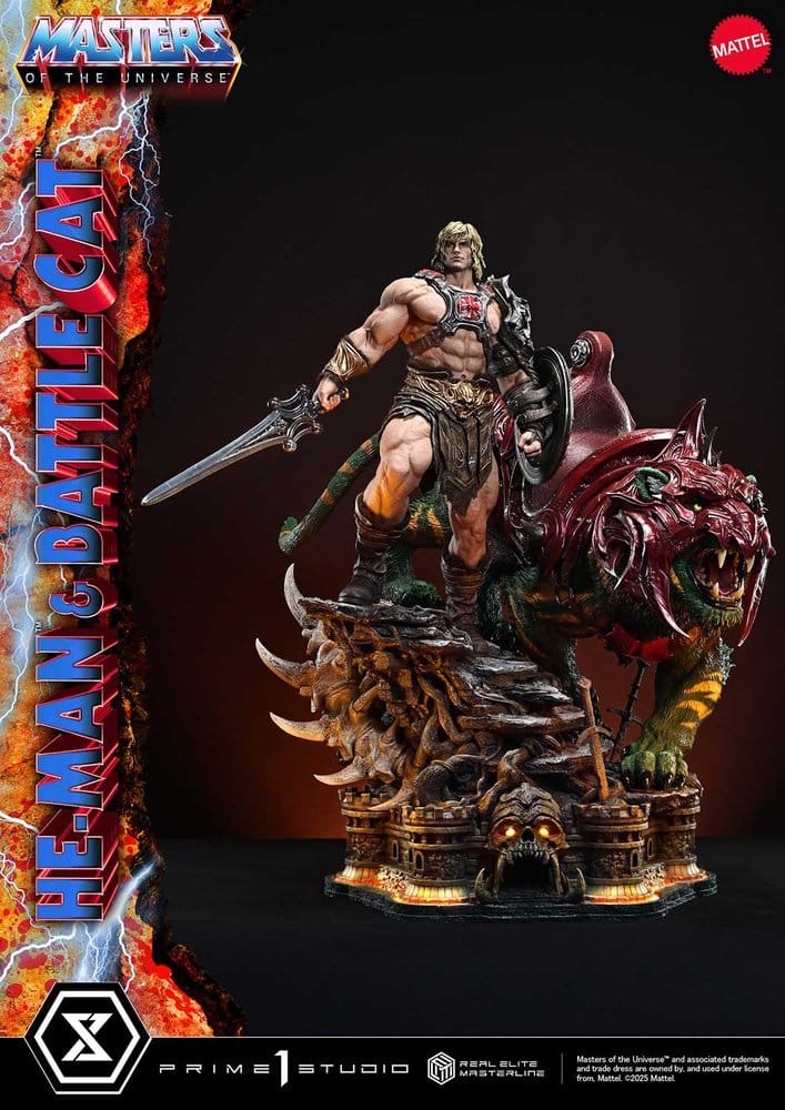 Masters of the Universe statuette Real Elite Masterline Series 1/4 He-Man & Battle Cat 86 cm - Toys Legacy Collection
