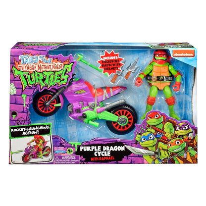 Tales of the Teenage Mutant Ninja Turtles : Figurine avec véhicule Raphael & Purple Dragon 12 cm - Toys Legacy Collection