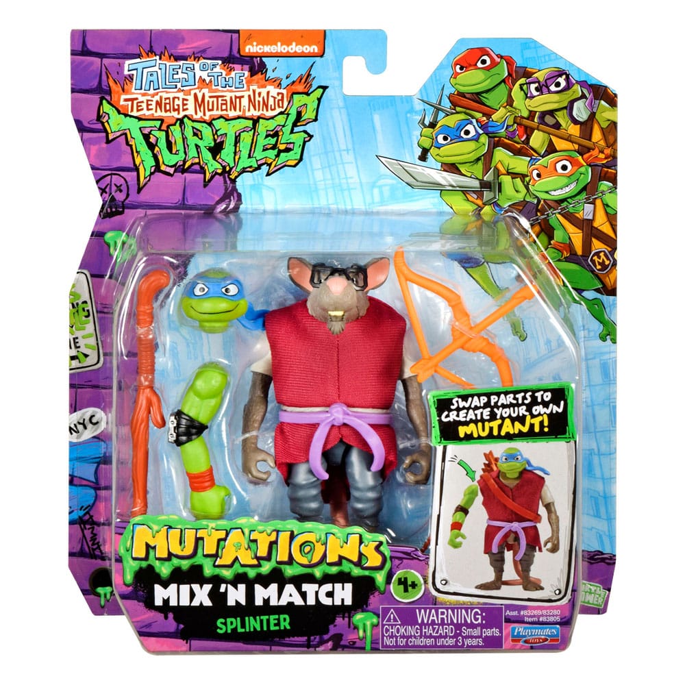 Tales of the Teenage Mutant Ninja Turtles : Figurine Mix 'n Match Splinter 12 cm - Toys Legacy Collection