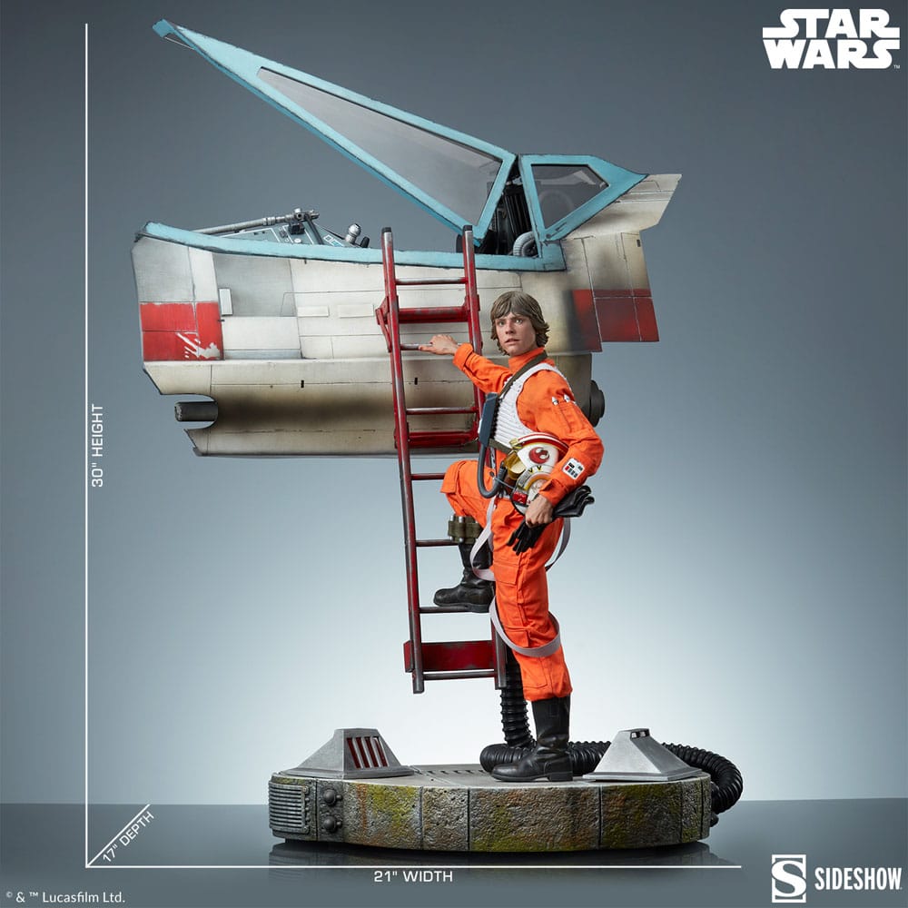 Star Wars statuette Premium Format Luke Skywalker & X-Wing: Red Five, Standing By 76 cm
