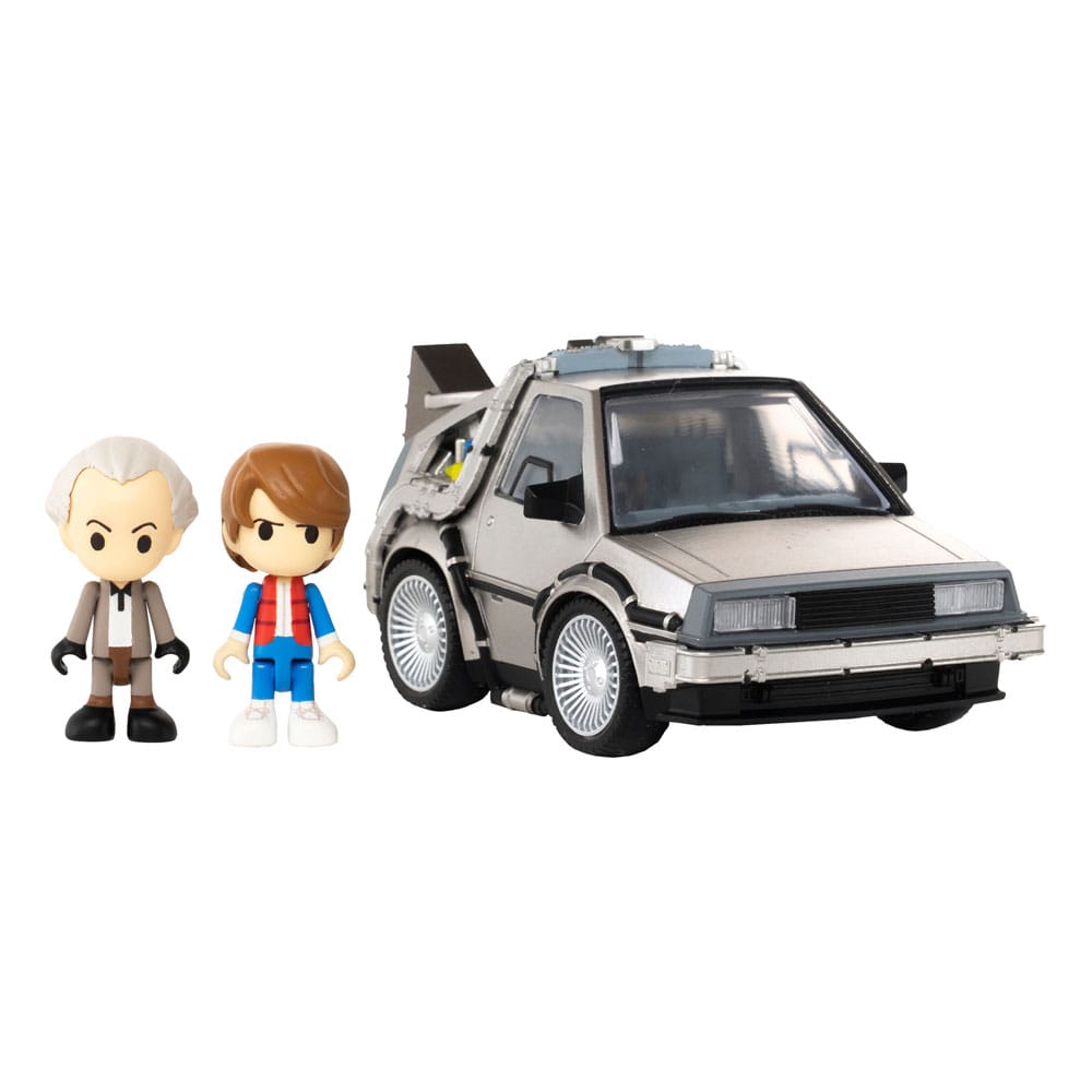 Retour vers le futur véhicule avec minifigurines Q-Village Time Machine 9 cm - Toys Legacy Collection