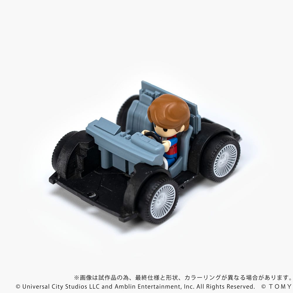 Retour vers le futur véhicule avec minifigurines Q-Village Time Machine 9 cm - Toys Legacy Collection