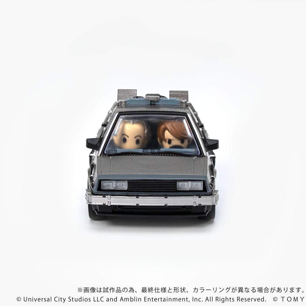 Retour vers le futur véhicule avec minifigurines Q-Village Time Machine 9 cm - Toys Legacy Collection