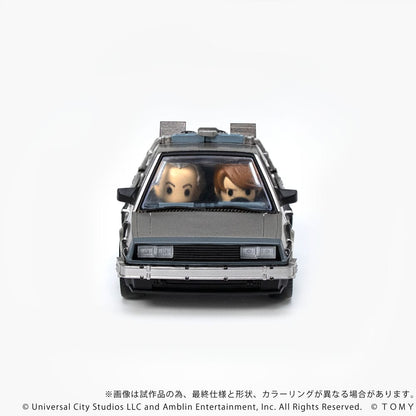 Retour vers le futur véhicule avec minifigurines Q-Village Time Machine 9 cm - Toys Legacy Collection