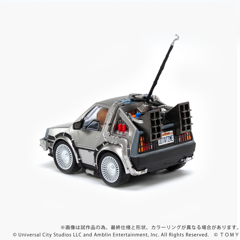 Retour vers le futur véhicule avec minifigurines Q-Village Time Machine 9 cm - Toys Legacy Collection