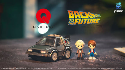 Retour vers le futur véhicule avec minifigurines Q-Village Time Machine 9 cm - Toys Legacy Collection