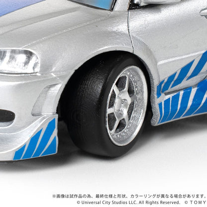 Fast & Furious véhicule avec minifigurine Q-Village Nissan Skyline GT-R (R34) 9 cm - Toys Legacy Collection
