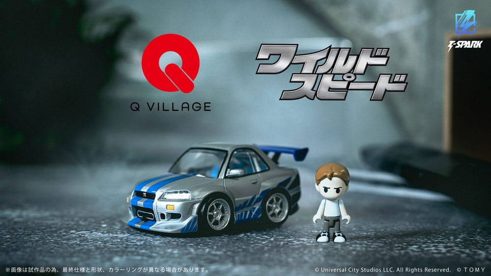 Fast & Furious véhicule avec minifigurine Q-Village Nissan Skyline GT-R (R34) 9 cm - Toys Legacy Collection