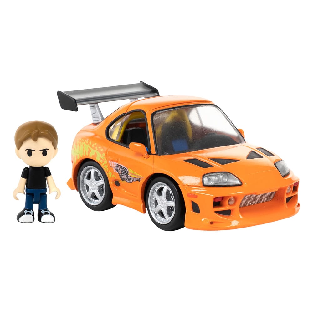 Fast & Furious véhicule avec minifigurine Q-Village Toyota Supra JZA80 9 cm - Toys Legacy Collection