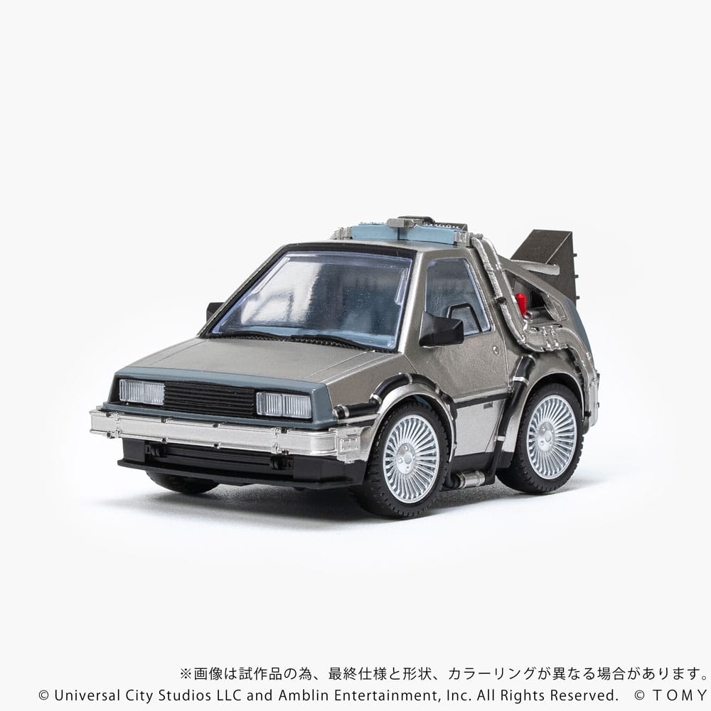 Retour vers le futur véhicules avec minifigurines Q-Village Time Machine Deluxe Set 9 cm - Toys Legacy Collection
